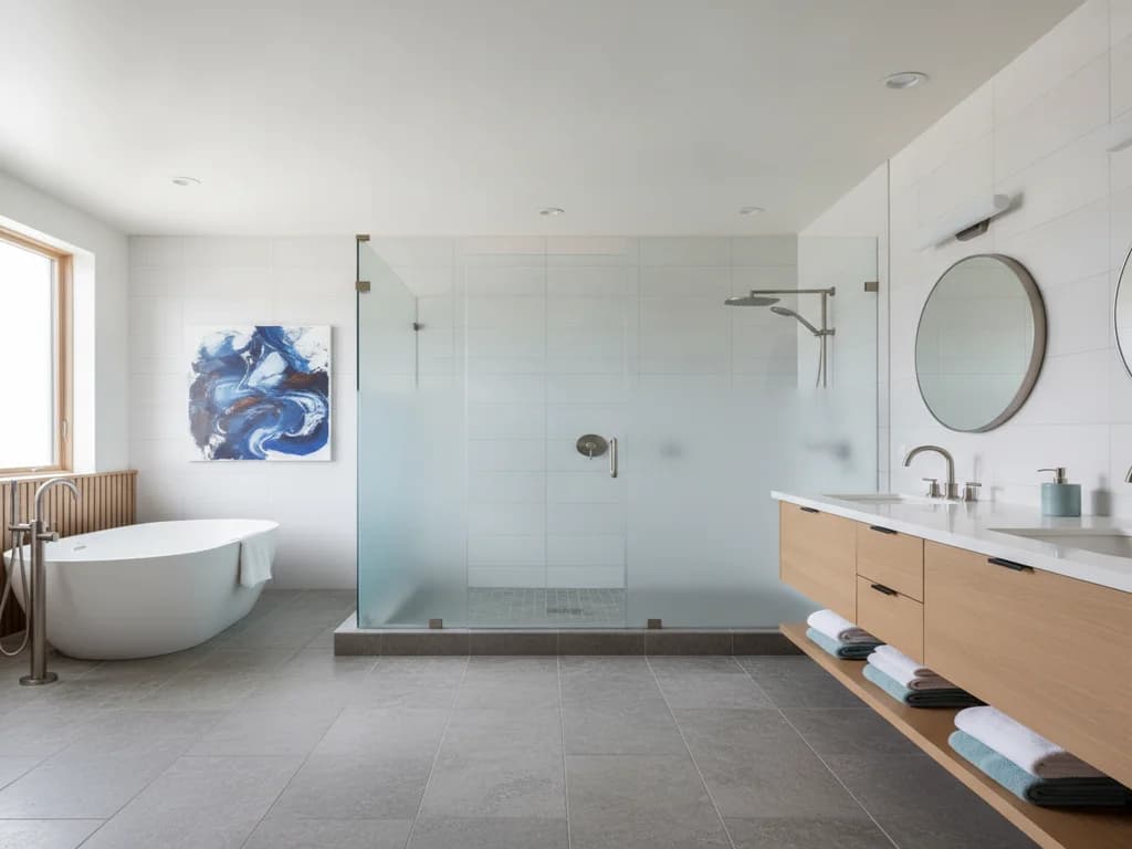 Frosted vs. Clear Shower Glass: Privacy or Light?
