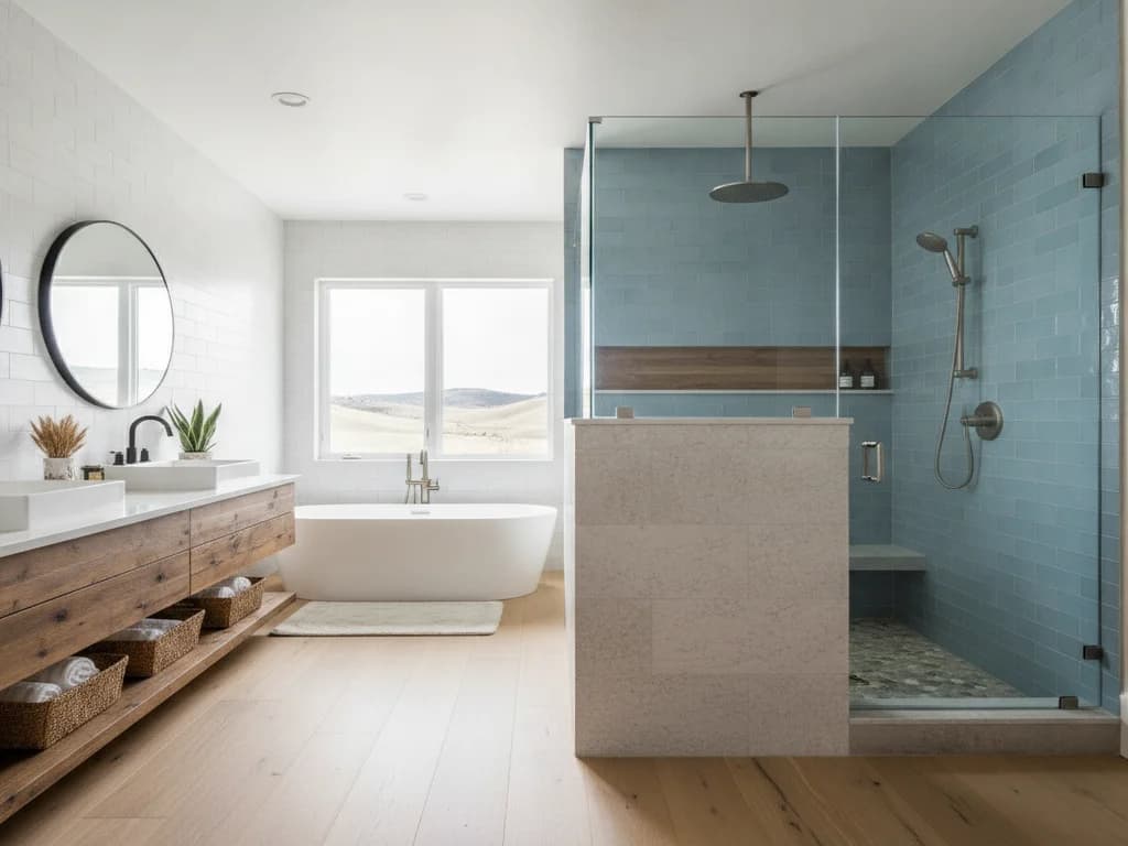 Shower Pony Wall vs. Glass: Knee Wall or Full Panels?