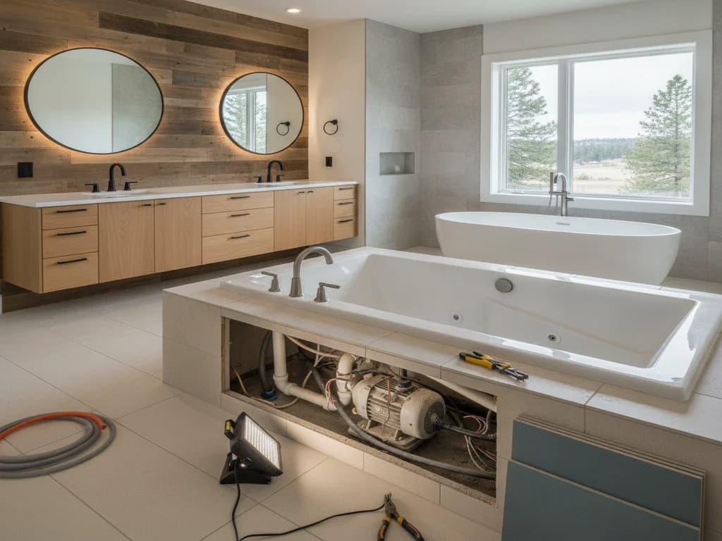 Replacing a Jetted Tub: Wiring, Pumps, and What Goes In Its Place