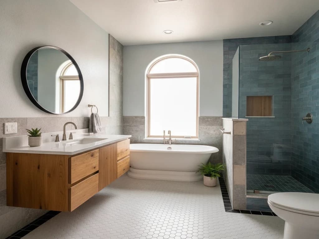 Replacing a Mosaic Bathroom Floor: Vintage Hex, Penny Tile, and What Comes Next