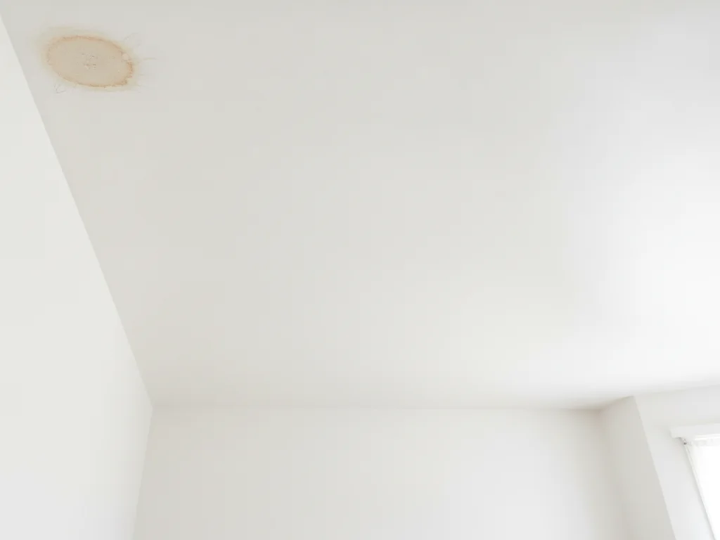 Water Stains Under an Upstairs Bathroom: Tracing the Ceiling Leak to Its Source