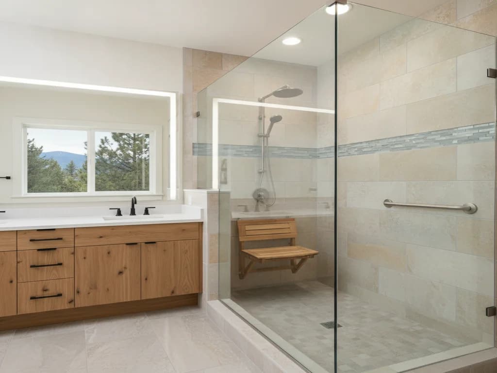 Handheld Showers and Slide Bars for Seated Bathing