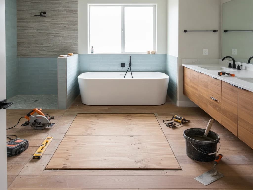 Replacing the Floor Around a Bathtub: Repair Scope, Options, and Costs