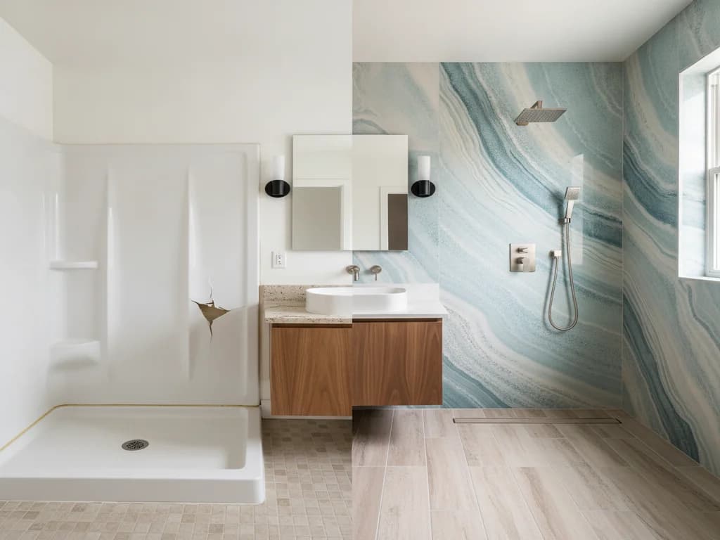 Replacing a Shower Surround: New Panels or Tile Over Fresh Waterproofing
